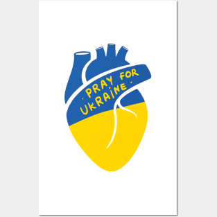 heart for pray for ukraine Posters and Art